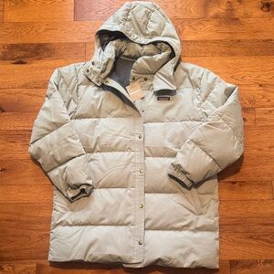 Patagonia Women's Cotton Down Parker Sleet Green New XL